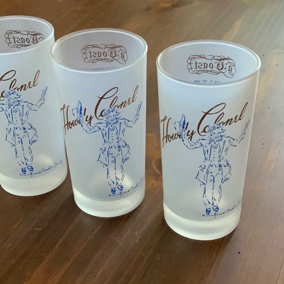 Howdy Colonel set of 4 Vintage Mid Century Glasses - Picture 4 of 8